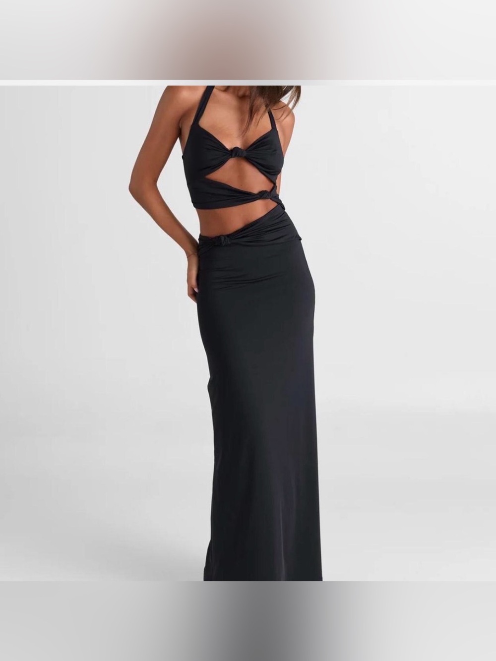 SASHA THERESE Oralia cut out Maxi Dress